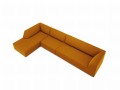Duża sofa narożna Ruby żółty aksamit