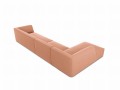Duża sofa narożna Ruby różowy aksamit