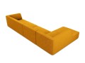 Duża sofa narożna Ruby żółty sztruks