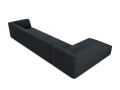 Duża sofa narożna Ruby czarny sztruks
