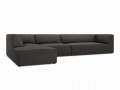 Duża sofa narożna Ruby szary sztruks