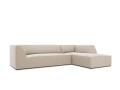 Sofa narożna Ruby beżowy aksamit