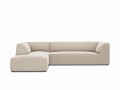 Sofa narożna Ruby beżowy aksamit