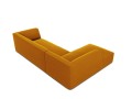 Sofa narożna Ruby żółty aksamit