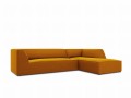 Sofa narożna Ruby żółty aksamit