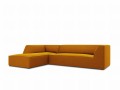 Sofa narożna Ruby żółty aksamit
