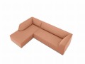 Sofa narożna Ruby różowy aksamit