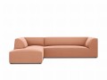 Sofa narożna Ruby różowy aksamit