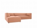 Sofa narożna Ruby różowy aksamit