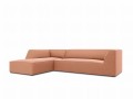 Sofa narożna Ruby różowy aksamit