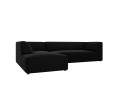 Sofa narożna Ruby czarny aksamit