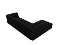 Sofa narożna Ruby czarny aksamit