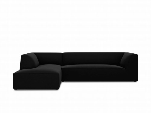 Sofa narożna Ruby czarny aksamit