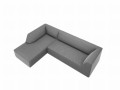 Sofa narożna Ruby szary aksamit