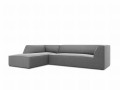 Sofa narożna Ruby szary aksamit