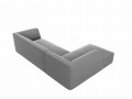 Sofa narożna Ruby szary aksamit