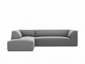 Sofa narożna Ruby szary aksamit