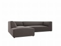 Sofa narożna Ruby szary aksamit