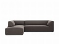 Sofa narożna Ruby szary aksamit