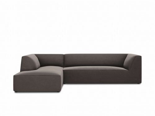 Sofa narożna Ruby szary aksamit