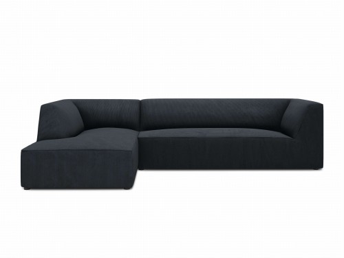 Sofa narożna Ruby czarny sztruks