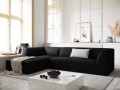 Sofa narożna Ruby czarny sztruks