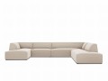 Sofa panoramiczna Ruby beżowy aksamit