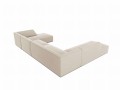 Sofa panoramiczna Ruby beżowy aksamit