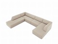 Sofa panoramiczna Ruby beżowy aksamit