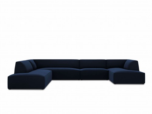 Sofa panoramiczna Ruby granatowy aksamit