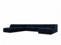 Sofa panoramiczna Ruby granatowy aksamit