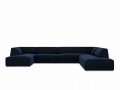 Sofa panoramiczna Ruby granatowy aksamit