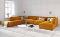 Sofa panoramiczna Ruby żółty aksamit
