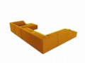 Sofa panoramiczna Ruby żółty aksamit