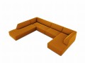 Sofa panoramiczna Ruby żółty aksamit