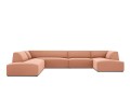 Sofa panoramiczna Ruby różowy aksamit