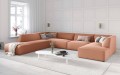Sofa panoramiczna Ruby różowy aksamit