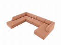 Sofa panoramiczna Ruby różowy aksamit