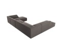 Sofa panoramiczna Ruby szary aksamit