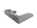 Sofa panoramiczna Ruby szary aksamit