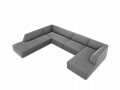 Sofa panoramiczna Ruby szary aksamit