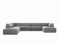 Sofa panoramiczna Ruby szary aksamit