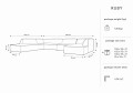 Sofa panoramiczna Ruby czarny aksamit