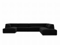 Sofa panoramiczna Ruby czarny aksamit