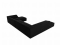Sofa panoramiczna Ruby czarny aksamit