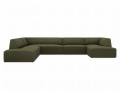 Sofa panoramiczna Ruby zielony sztruks
