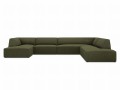 Sofa panoramiczna Ruby zielony sztruks