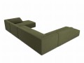 Sofa panoramiczna Ruby zielony sztruks