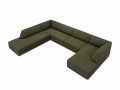 Sofa panoramiczna Ruby zielony sztruks