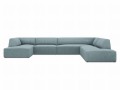 Sofa panoramiczna Ruby jasno niebieski sztruks